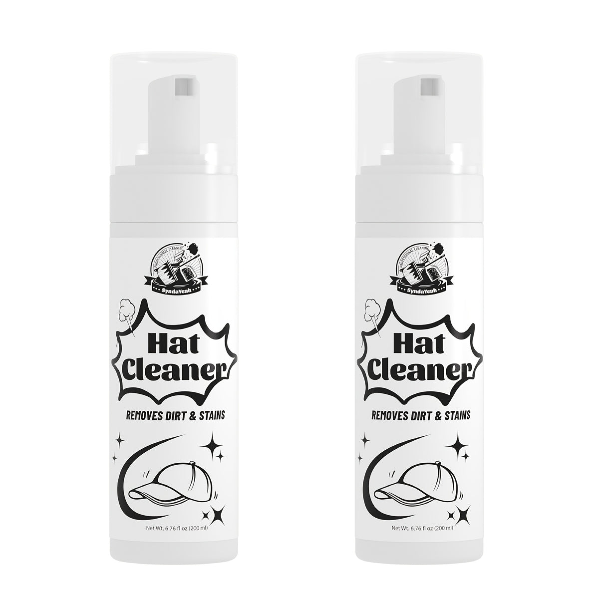 Hat Cleaner Foam Spray for Wool, Fur & Felt Hats – Removes Dirt, Fingerprints & Sweat Stains, 6.76 Fl Oz Fabric Hat Cleaning Solution