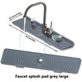 Silicone Sink Drying Mat & Faucet Splash Pad with Sponge Holder – Wave Pattern, 5° Drainage Slope, Heat-Resistant, 3 Sizes & 3 Colors for Kitchen & Bathroom Counter