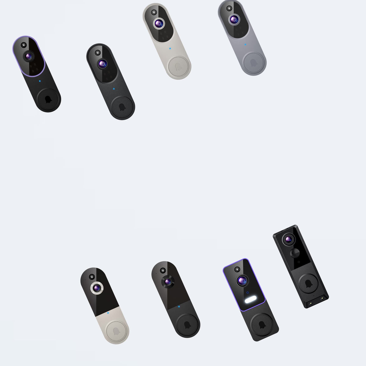 1440P Smart Video Doorbell Camera Wireless WiFi Night Vision AI Snapshot Two-Way Intercom Rechargeable Battery Local Storage Home Security