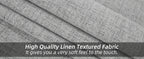 Linen Blackout Curtains 2 Panels – 100% Light Blocking Farmhouse Thermal Insulated Drapes, Rod Pocket Back Tab Ring Clips, Machine Washable, Living Room Bedroom, 9 Colors Multiple Sizes