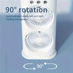Portable Misting Fan – USB Rechargeable Water-Cooled Fan for Outdoor, Camping, RV, Office & Travel | Button Control | Summer Cooling Essential