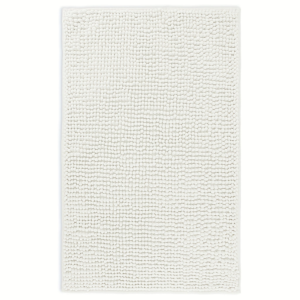 Chenille Bathroom Rug Extra Soft Absorbent Bath Mats for Bathroom Floor – Non-Slip, Water Absorbent, Machine Washable Bath Mat