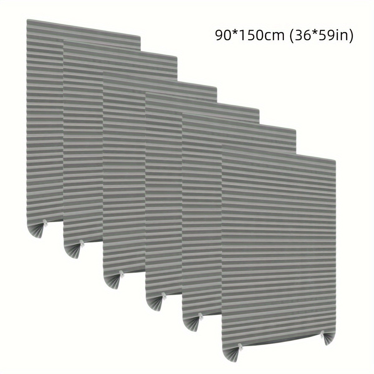Cordless Pleated Window Shades 6 Pack No Drill - Light Filtering Room Darkening Blinds with Clips, Child Safe, 5 Colors 2 Sizes for Bedroom Living Room Office