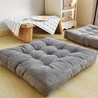 Plush Square Seat Cushion 21.6x21.6 In – Soft Floor Cushion for Dining Chair Tatami Futon Office Computer Chair, 2 Colors