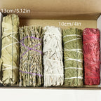 5-Variety Sage & Incense Cleansing Bundle – White Sage, Cedarwood, Dragon's Blood, Eucalyptus & Lavender Sticks for Home Purification, Spiritual Cleansing & Aromatherapy Decor