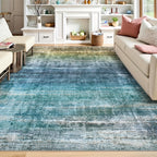 Oslo Washable Area Rug – Gradient Moroccan Vintage Style, Soft Non-Slip, Machine Washable | Living Room, Bedroom & Dining Room | 5 Colors, 5 Sizes | Nuvia Haven