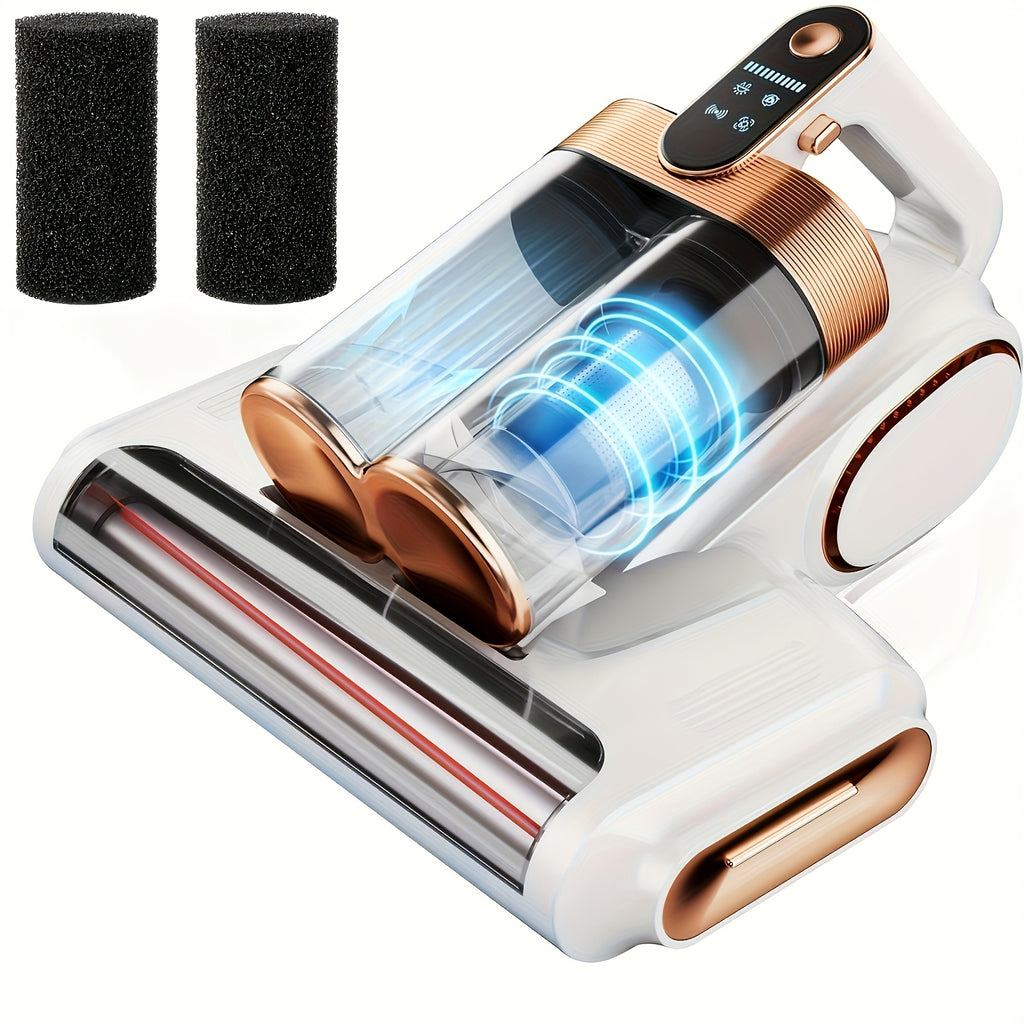 Mattress Vacuum Cleaner Cordless UV-C 21KPa – Deep Cleaning Bed Vacuum with UV Light, Soundwave Tech, Dual Dust Cup 520ml, HEPA Filter, 35-Min Battery, for Mattress Sofa Pillow & Carpet