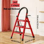 Heavy-Duty Folding Step Ladder 2 3 4 5 Step 500 Lbs Capacity Non-Slip Lightweight Portable Plastic Stepladder for Home and Industrial Use