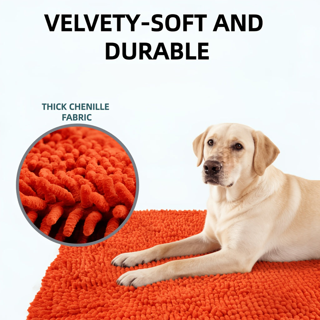 Washable Pet Door Mat Anti-Slip Mud & Paw Print Absorbent Rug – Machine Washable Indoor Entrance Mat for Dog & Cat | 3 Sizes 6 Colors