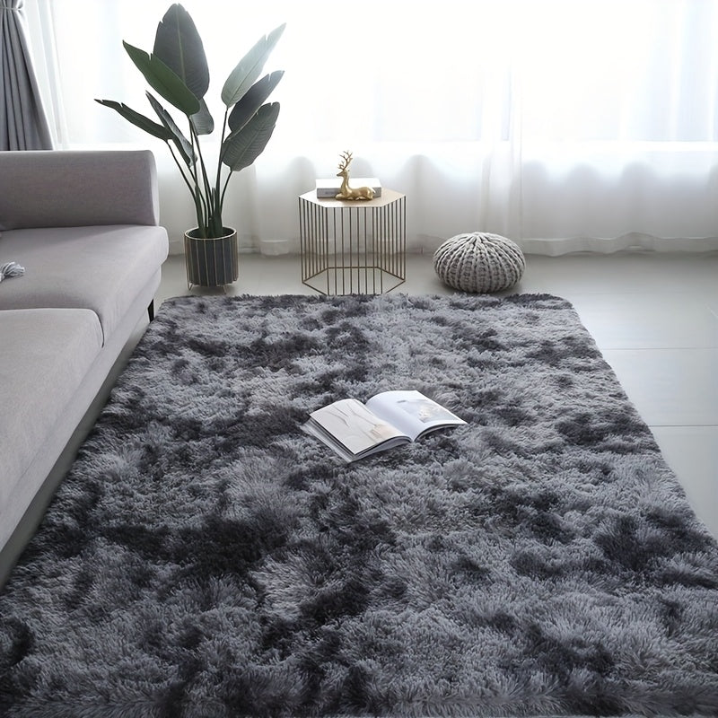 Soft Plush Tie-Dye Area Rug – Non-Slip, Washable Large Rectangle Mat | 8 Sizes