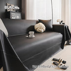 Faux Leather Sofa Cover Universal Anti-Slip Pet Friendly Machine Washable Couch Slipcover All Season Light Grey Coffee Black 3 Sizes