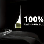 Portable Blackout Curtains 100% Blackout No Drill - Cuttable Magnetic Window Shades for Bedroom Nursery RV Media Room, UV Heat Blocking, 3 Sizes