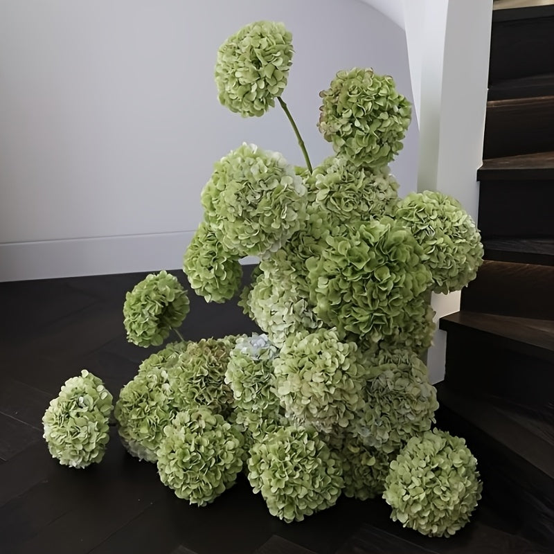 Silky Hydrangea Artificial Flowers 20/40 Pack, 16.2 Inch Blue & White – Outdoor Faux Hydrangea Stems for Wedding, Garden, Home Party, Exhibition & Christmas Decorations