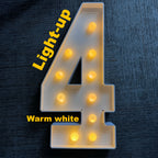 3Ft Warm White Glowing Party Number Sign 36 Inch 3D KT Board Light Up Numbers for Birthday Anniversary Wedding Decorations Easy Snap Assembly