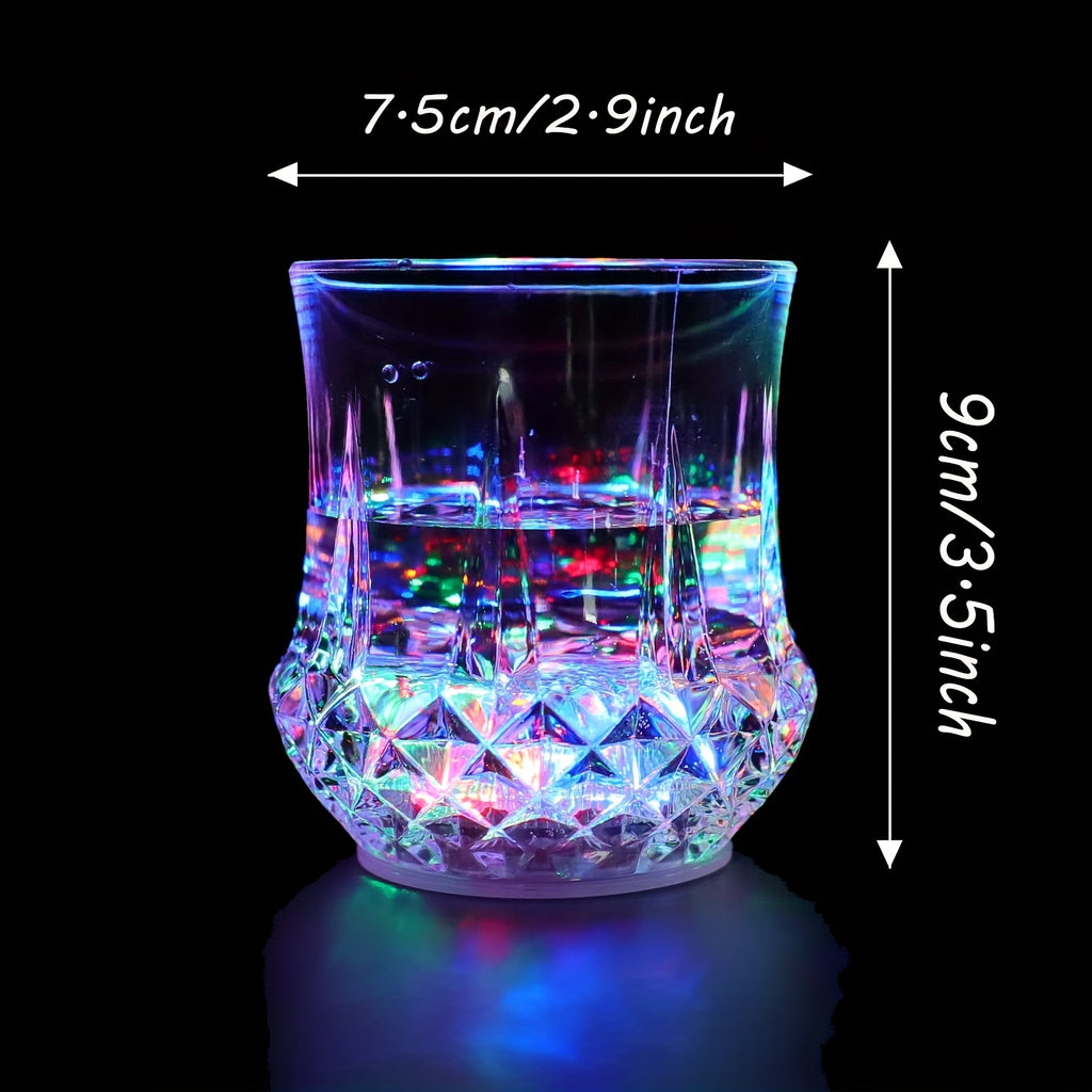 LED Light Up Cups 6 Pack - Glow in the Dark Beer Mugs with Colored LED Lights for Party, Birthday, Christmas, Disco & Valentine's Day, Fun Party Supplies Drinkware Set