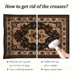 Persian Bohemian Luxury Area Rug Soft Fluffy Anti-Slip Machine Washable – Vintage Plush Living Room Bedroom Rug for Modern & Traditional Decor – 4 Sizes