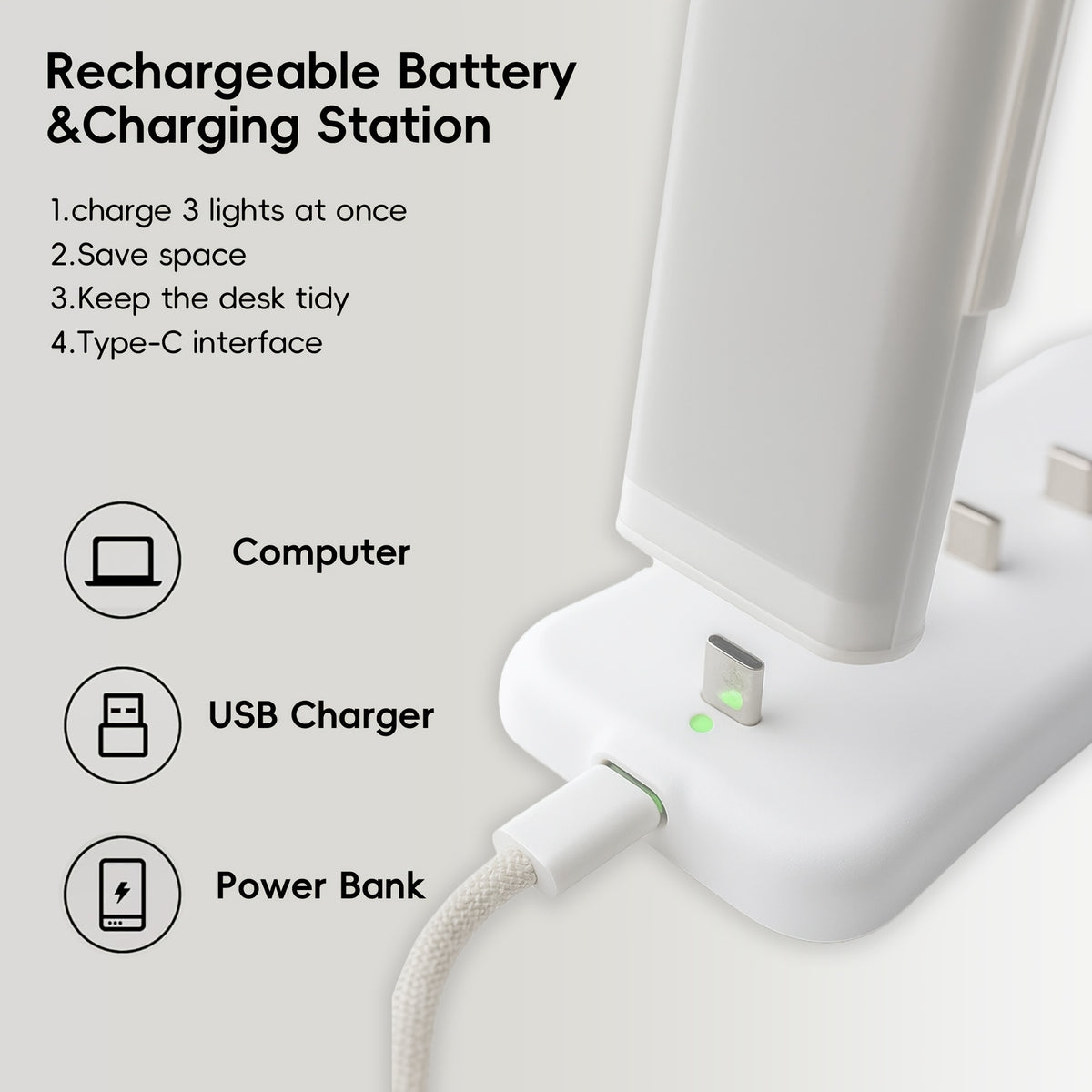 Rechargeable LED Under Cabinet Lights 3-Pack with Charging Station Wireless Motion Sensor Dimmable Night Light for Stairs Hallway Bookshelf