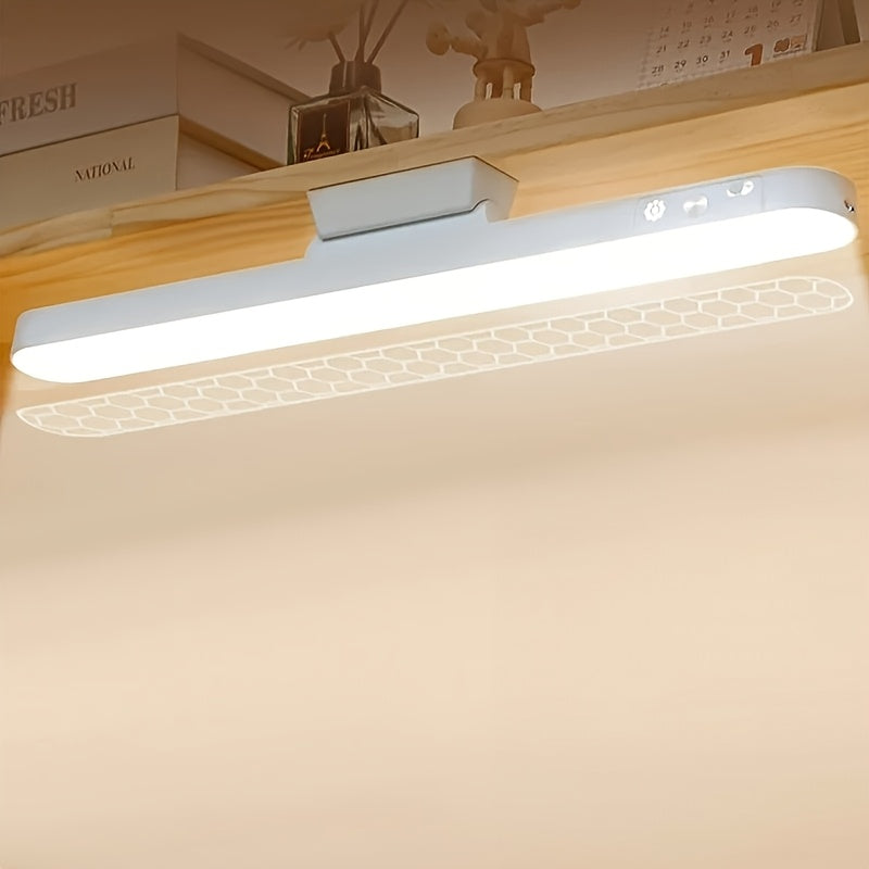 USB Rechargeable LED Desk Lamp Dimmable 3 Color Modes Hanging or Table Lamp with Remote for Reading Cabinet Closet Wardrobe Night Light