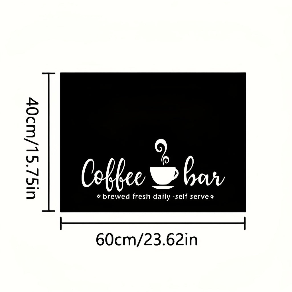 Coffee Bar Mat and Dish Drying Mat - Non-Slip Diatomite Absorbent Kitchen Counter Mat with Coffee Theme Design - Multi-Size Coffee Machine Mat and Kitchen Countertop Accessory