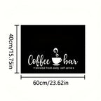 Coffee Bar Mat and Dish Drying Mat - Non-Slip Diatomite Absorbent Kitchen Counter Mat with Coffee Theme Design - Multi-Size Coffee Machine Mat and Kitchen Countertop Accessory