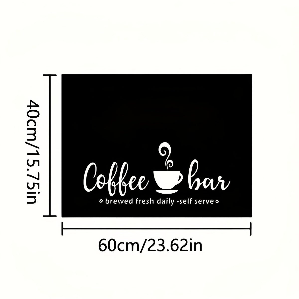 Coffee Bar Mat and Dish Drying Mat - Non-Slip Diatomite Absorbent Kitchen Counter Mat with Coffee Theme Design - Multi-Size Coffee Machine Mat and Kitchen Countertop Accessory
