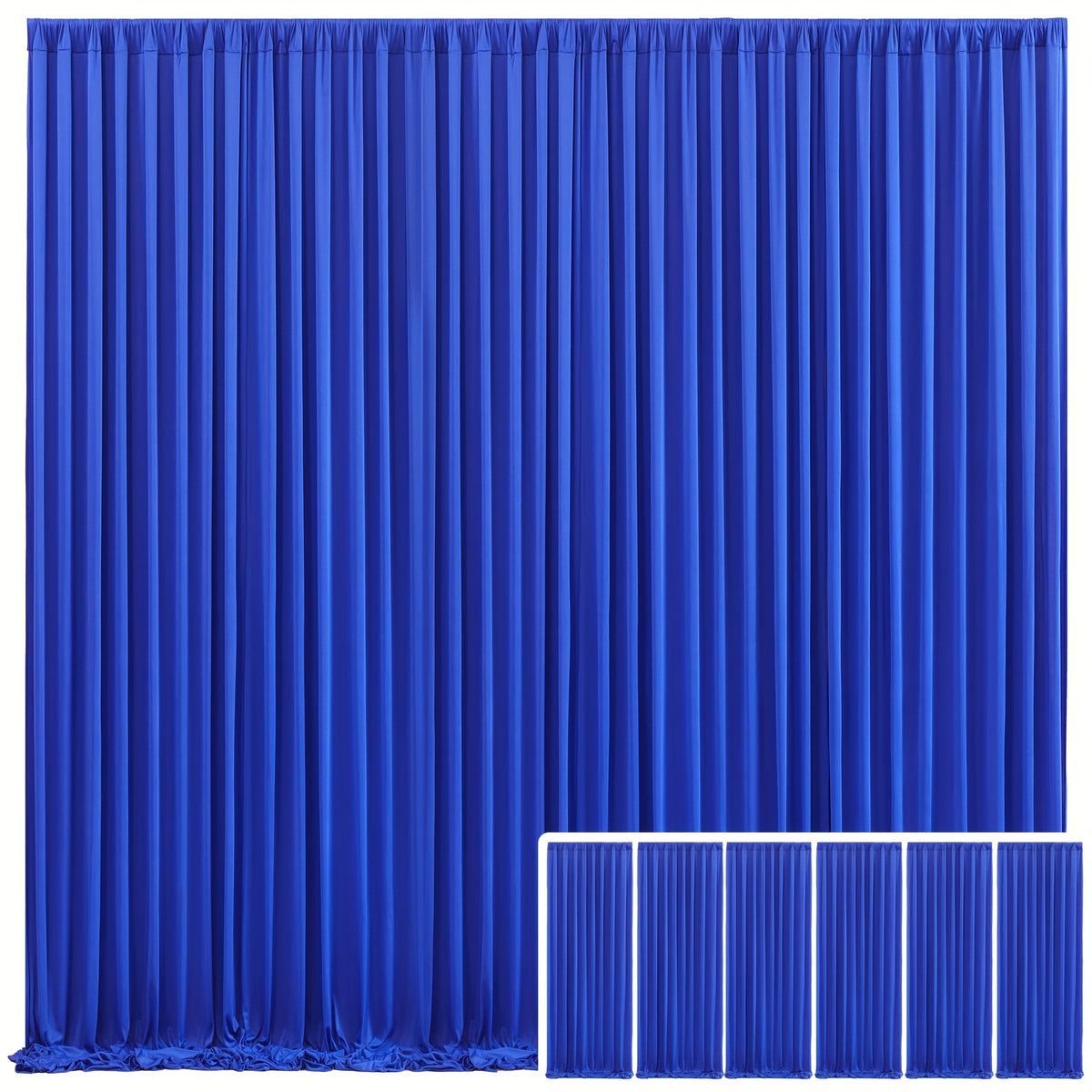 Photo Backdrop 4-Pack Taffeta Draping Background Cloth 5×10 Ft – Opaque Reusable Rod Pocket Panel for Weddings, Birthdays, Baby Showers & Photo Studios | 16 Colors