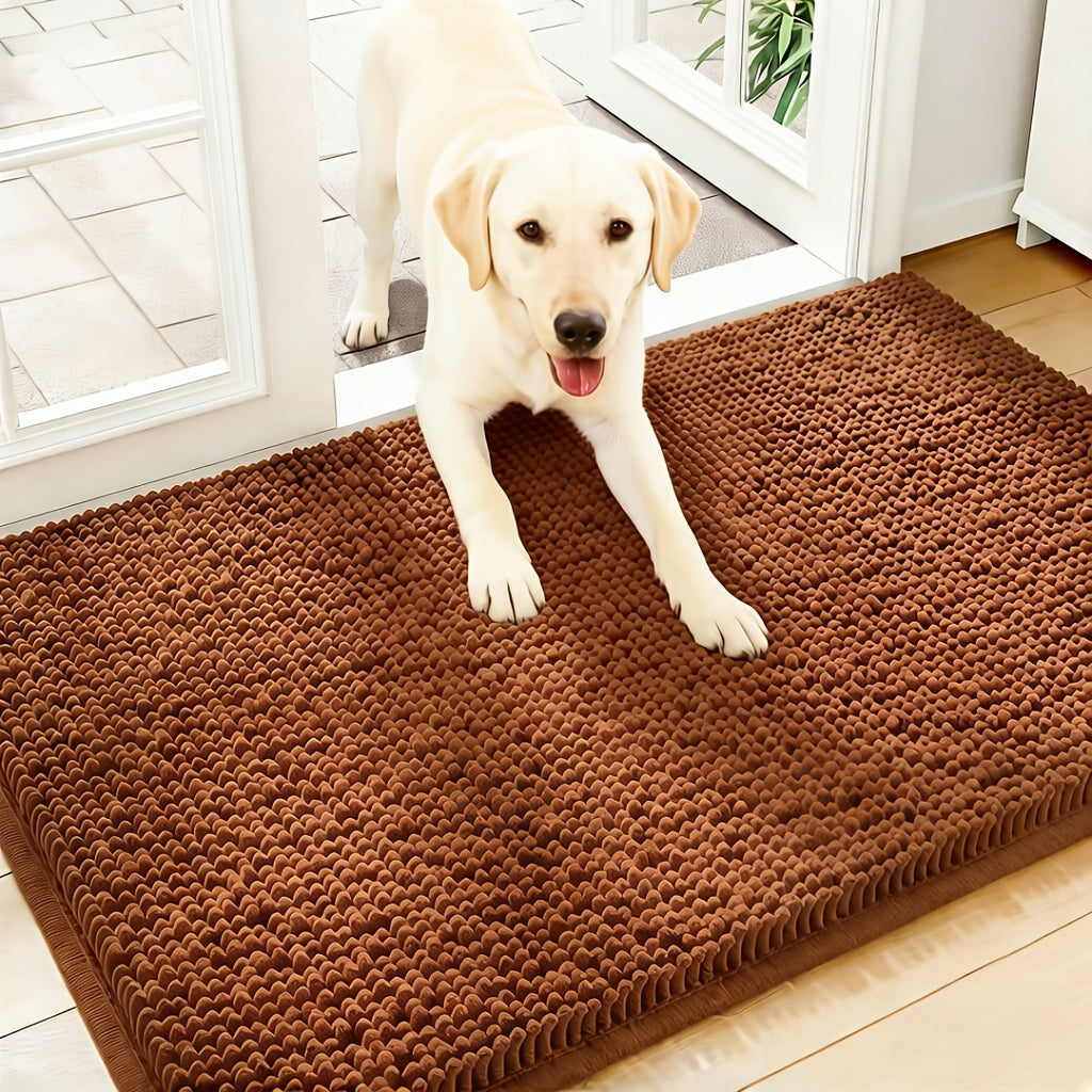 Washable Pet Door Mat Anti-Slip Mud & Paw Print Absorbent Rug – Machine Washable Indoor Entrance Mat for Dog & Cat | 3 Sizes 6 Colors