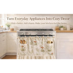 Appliance Skirt Curtain with Pockets – Farmhouse Kitchen Decor, Blackout Polyester, Grommet Top, Ruffled Trim | Hides Dishwasher, Washing Machine & Range Clutter | Nuvia Haven