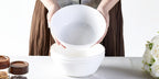 Large Opal Glass Soup Bowls Set of 4 – 38oz 7.5 Inch White Ramen Noodle Salad Bowls, Anti-Slip Anti-Scald, Dishwasher, Microwave & Refrigerator Safe