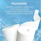 Ultra Soft Toilet Paper 4-Ply Thick Undyed Tissue Rolls, No Lint No Crumbs, Premium Bathroom Tissue for Home Hotel Office, Available in 1, 2 & 6 Roll Packs