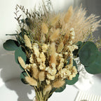 42-Piece Olive Green Boho Pampas Grass Dried Flower Set – FORTUNATE FLOWERS Natural Dried Greenery for Bathroom Decor, Boho Wedding Bouquets, Vase Arrangements & Greenhouse Decoration
