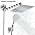 High Pressure Shower Head with Handheld Combo 9-Spray Settings 8 10 12 Inch Rainfall Stainless Steel Hose Adjustable Bracket Chrome Black