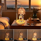 Candle Warmer Lamp Electric Wax Melter with 2/4/8 Hour Timer Adjustable Temperature – Crystal Lily Shape Candle Wax Warmer for Scented Jar Candles Home Fragrance