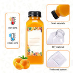 Plastic Juice Bottles with Caps 12oz 16oz Bulk Set 100 118 142 Pcs - Empty Bottles with Labels Funnel & Brush for Juice Smoothie Tea Coffee Party | Nuvia Haven