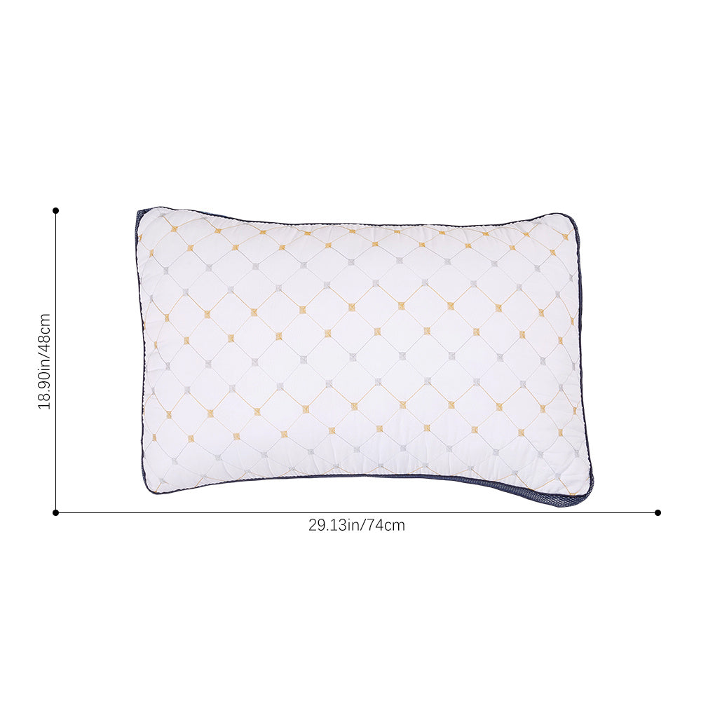 Down Alternative Bed Pillows 2 Pack – Microfiber Fill Neck & Shoulder Pain Relief, Bounce-Back Support, Breathable Mesh, for Side Back Stomach Sleepers, Non-Collapsing Sleep Pillow, 29x19 Inch