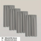 Blackout Curtains Rod Pocket 4 Panels - Thermal Insulated Room Darkening Noise Reducing Matte Drapes for Bedroom Living Room Office, 9 Colors 11 Sizes