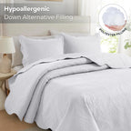 Luxury Quilted Bedspread Set 3 Piece Floral Coverlet with Pillow Shams Breathable Lightweight All Season - Twin Queen King California King 16 Colors