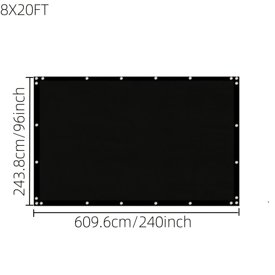 Fence Privacy Screen Multi-Size Heavy Duty HDPE Outdoor Shade Cloth with Cable Zip Ties – 4 5 6 7 8 ft Wide, 15–50 ft Long, Black