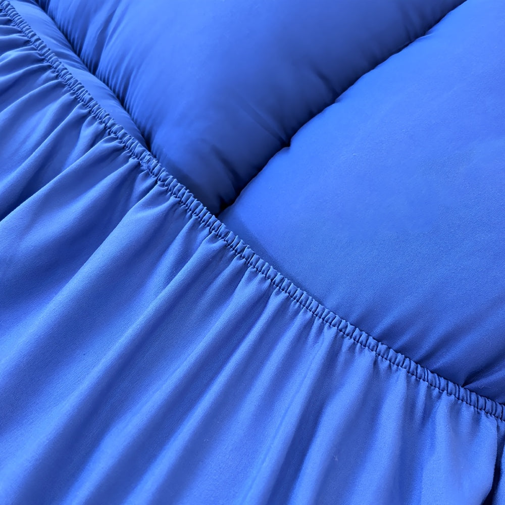 Fitted Mattress Protector Cover Thickened Deep Pocket Stay-Put Elastic – Spill-Proof Breathable Bed Pad Black Gray White Blue Twin Full Queen King Cal King