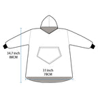 Hoodie Wearable Blanket for Men & Women – Thick Flannel Oversized Sweatshirt Blanket with Pockets, Soft Cozy Warm Winter Lounge Wrap for Adults