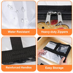 Clear Clothes Storage Bags 6-Pack 15.85 Gallon PVC Foldable Closet Organizer Under Bed Storage Containers with Zippers for Comforter Blanket Bedding Duvet – Transparent Moving Packing Bags
