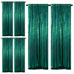 Sequin Backdrop Curtains – Glitter Party & Wedding Background Panels, 2ft×8ft per Panel, 4/6/8 Panel Sets, 29 Colors for Birthday, Stage, Bridal & Event Decor