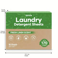 Laundry Detergent Sheets 170 Loads – 85 Sheets Liquid-Free Eco-Friendly Formula, Fresh Linen Fragrance, No Plastic Jug, HE Compatible, Available in Multi-Packs