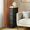Narrow Dresser with 4 Drawers – Slim Storage Organizer Chest with Removable Fabric Drawers for Bedroom, Bathroom, Closet & Laundry