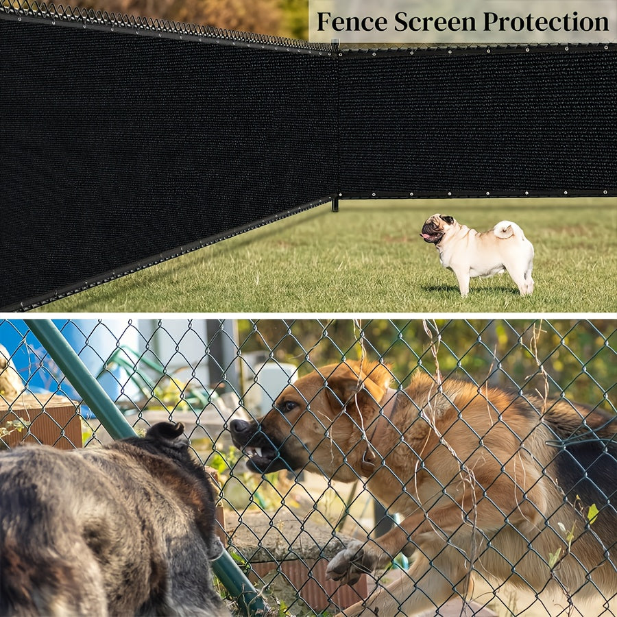Fence Privacy Screen Multi-Size Heavy Duty HDPE Outdoor Shade Cloth with Cable Zip Ties – 4 5 6 7 8 ft Wide, 15–50 ft Long, Black