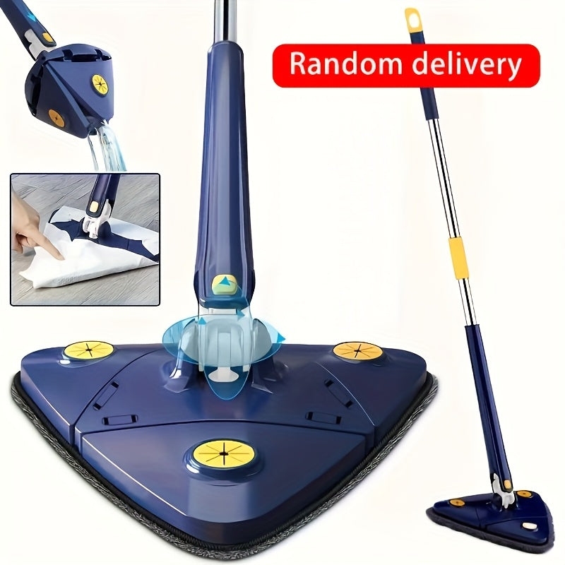 360 Rotating Spin Mop Hands-Free Wet Dry Floor Cleaner with Long Handle – Multi-Surface Home Cleaning Mop, No Battery Required