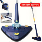 360 Rotating Spin Mop Hands-Free Wet Dry Floor Cleaner with Long Handle – Multi-Surface Home Cleaning Mop, No Battery Required