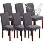 Dining Chair Covers Set of 4 6 Stretch Jacquard Slipcovers - Removable Washable Chair Protectors for Kitchen Parsons Dining Room Chairs