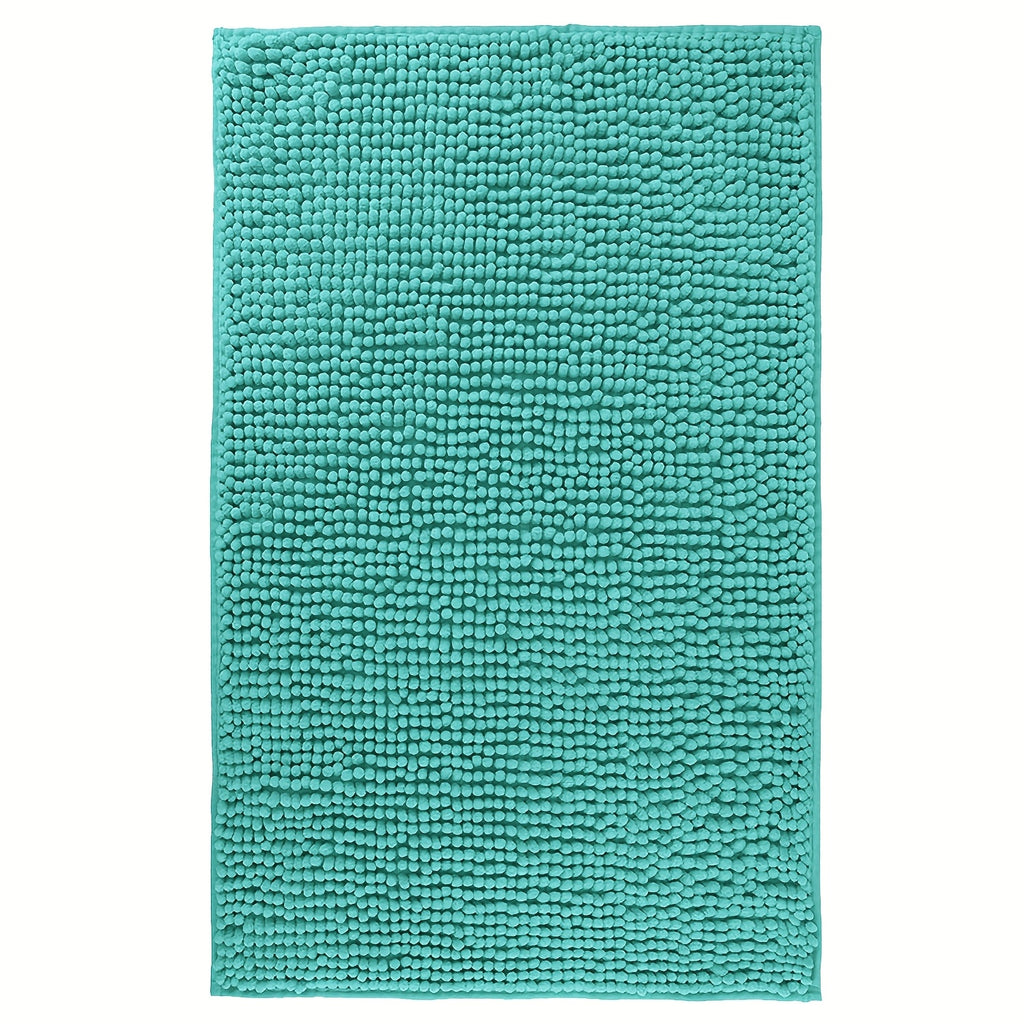 Chenille Bathroom Rug Extra Soft Absorbent Bath Mats for Bathroom Floor – Non-Slip, Water Absorbent, Machine Washable Bath Mat