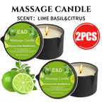2-in-1 Soy Wax Massage Oil Candle Essential Oil Scented Warm Moisturizing Body Lotion Luxury Spa Candle Gift Set for Women Nail Salon Pedicure Wedding Christmas Valentine 1pc 2pc 6pc 17 Scents